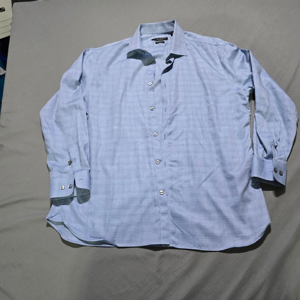 John Varvatos Dress Shirt Mens L 16.5 32 33 Regular Signature Tailored Cotton
